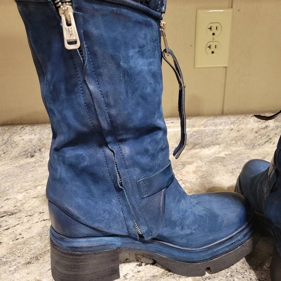 New A.S.98 Emory Oceanic Blue Moto Boots 37 - Picture 8 of 9